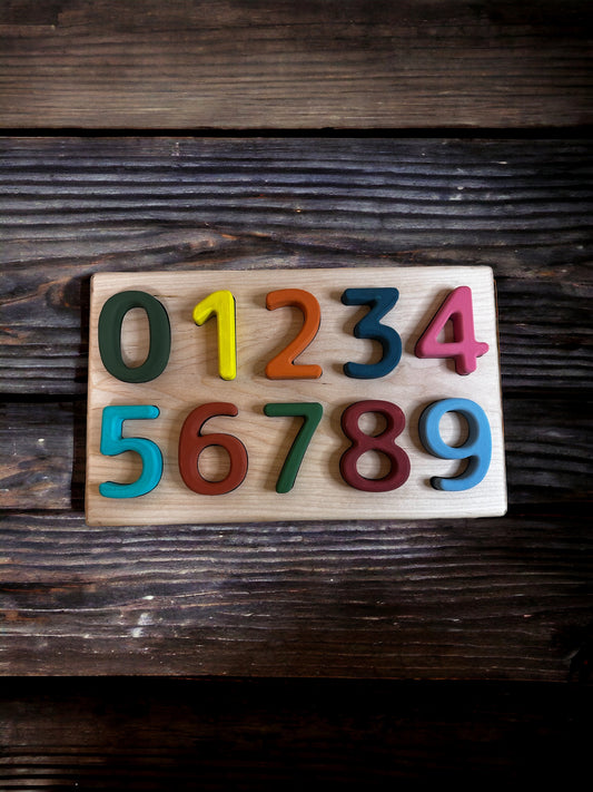 Hardwood Number Puzzle -In Color